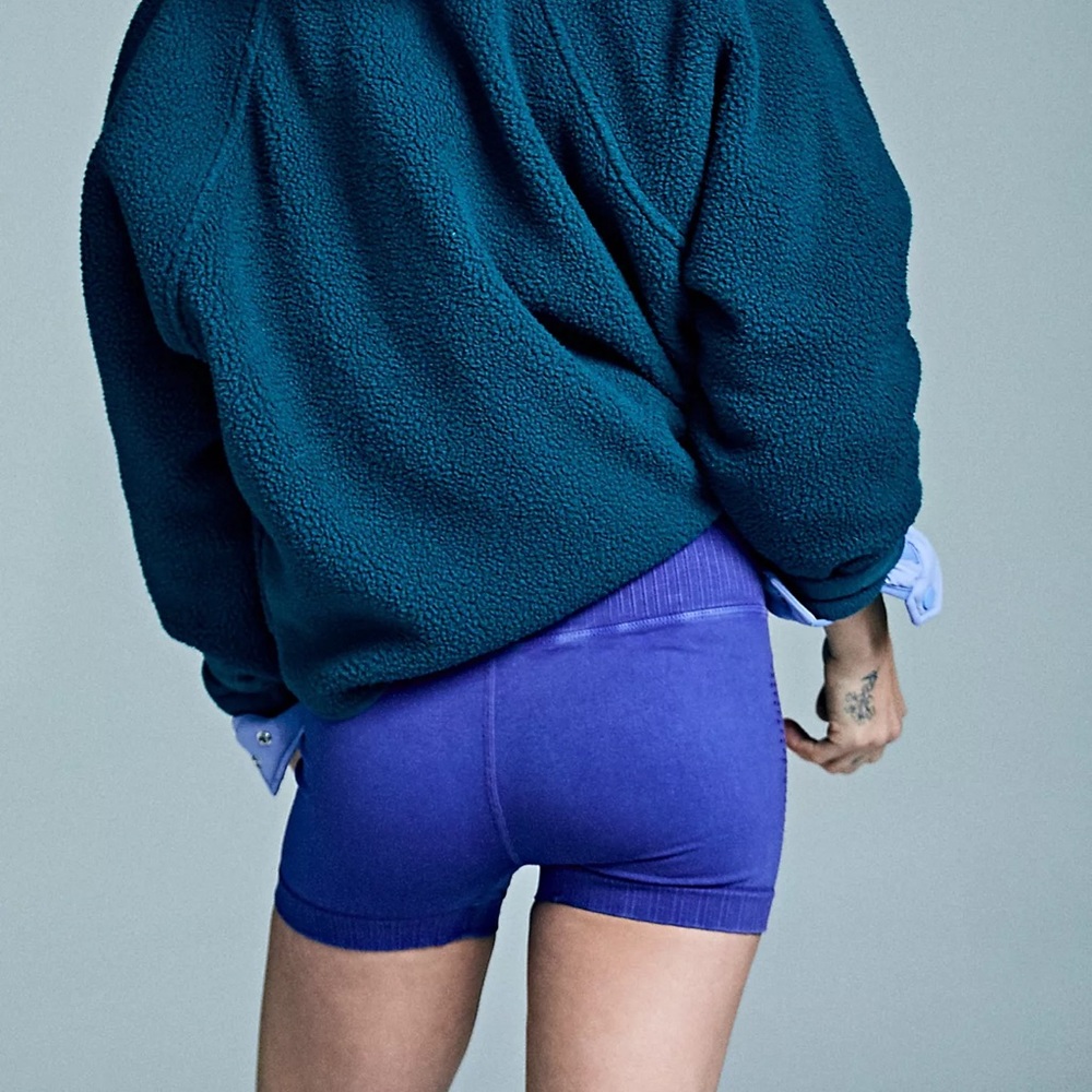 FREE PEOPLE | NWOT Good Karma Running Shorts in Regal * - Picture 3 of 6